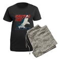 thumbnail image 5 of CafePress - Great White Shark Women's Dark Pajamas - Women's Short Sleeve Print T-Shirt and Pants Dark Cotton Pajama Set, 5 of 7