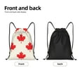thumbnail image 2 of Yiaed Happy Canada Day Print Drawstring Bags Drawstring Backpack Bulk String Back Pack Gym Sport Bag-Small, 2 of 5