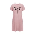 thumbnail image 5 of HaoXianJian Women's T-Shirt Nightgown Short Sleeve Sleepshirts Comfy Ladies Casual Cover Ups Nightdress, 5 of 7