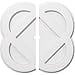 thumbnail image 3 of Ekena Millwork CMP18CE2-01000 18 in. OD x 1 in. ID Square Charlotte Architectural Grade PVC Contemporary Ceiling Medallion - 2 Piece, 3 of 4