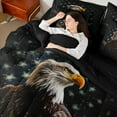 thumbnail image 4 of Castle Fairy Animal Eagle Twin Bedding Sets 7-Piece for Kids Teens,Abstract Vintage US Flag Bedding Comforter Set Microfiber,Retro Stripes Stars Print Breathable Sheet Sets,Breathable Home Decor, 4 of 8