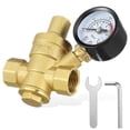 thumbnail image 1 of 1 Set Water Pressure Regulator Pressure Reducing Valve Rv Water Regulator Reducer Valve 1/2'' With Gauge, 1 of 6