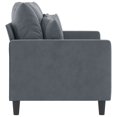 thumbnail image 2 of vidaXL Sofa 2 Places Gris Foncé 120 cm Velours, 2 of 5