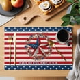 thumbnail image 2 of 4th of July Placemats Set of 4, USA Flag Star Red Stripes Non-Slip Place Mats Washable Table Mats for Kitchen Dining Table Decorations Indoor/Outdoor, 2 of 9