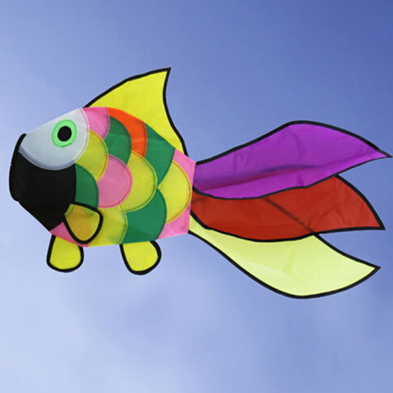 Rainbow Fish Kite Windsock Wind Spinner Garden Decor Kids Line Laundry Kids Toys 