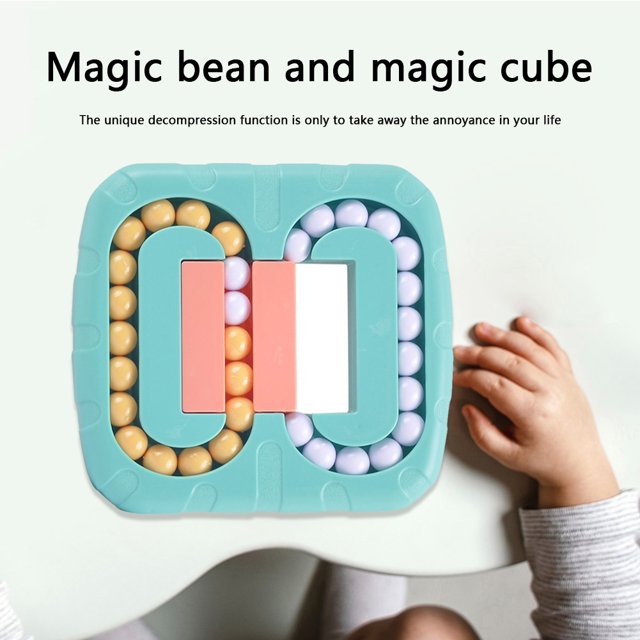 Cubo de soja mágico giratorio para niños, juguete para aliviar el estrés (caja verde claro) Likrtyny juguetes de los niños