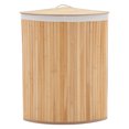 thumbnail image 2 of Bamboo Laundry Hamper Large 58L with Removable 3-Section Liner, Foldable Storage Basket with Lid and Handles, 2 of 5