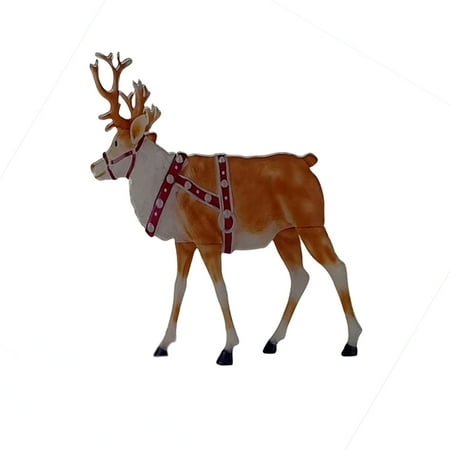 TOPGOD Christmas Decorative Lamp, Acrylic Reindeer Shaped Light with 3 Modes Lamp for Outdoor