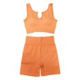 thumbnail image 5 of Workout Sets for Women Yoga Clothing Set Outdoor Running Fitness Tight Sportswear Orange Women's Athletic Clothing Sets S, 5 of 5