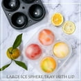 thumbnail image 4 of Silicone Ice Cube Trays Sphere Round Ice Ball Maker, Ice Ball Molds (Each Ice Ball 6CM) Pack of 1, 4 of 4