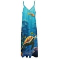 thumbnail image 4 of Nautical Green Sea Turtles Sleeveless Dress Woman Fashion Long Dresses Women's Summer Suit Dress Summer 2025 Women, 4 of 7