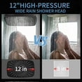 thumbnail image 2 of PHANCIR 12" Rain Shower Head Combo, High Pressure Rainfall with Ajustable Extension Arm, 7 Modes Handheld Shower Head, Black, 2 of 8