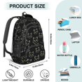 thumbnail image 5 of Black Cat Black Pattern Cute School Backpack Bag with Padded Back and Adjustable Shoulder Straps 16.9 X 12.6 X 5.9 Inches, 5 of 5