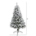 thumbnail image 3 of Nearly Natural 5' Flocked Fir Artificial Christmas Tree, White, 3 of 6