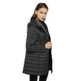 thumbnail image 6 of Elezay Women's Lightweight Puffer Jacket Two-Way Zipper Winter Coats Plus Size Packable Down Jacket Long Hooded Parkas, 6 of 6