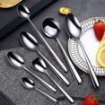 thumbnail image 5 of Elegante juego de cuchillos, tenedores y cucharas de acero inoxidable para carne, cuchara para café, postres y hielo para hotel, espesada, 5 of 5