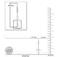 thumbnail image 3 of Dazzlingrock Collection Round Pink Sapphire Cross Drop Unisex Earrings (Color Pink, Clarity Highly Included) in 10K White Gold, 3 of 4