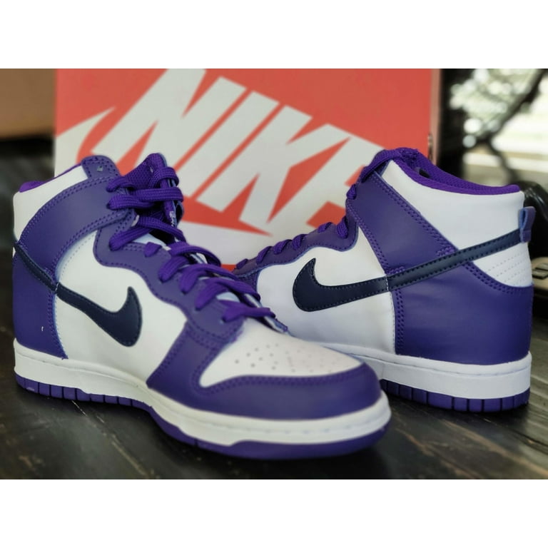 Purple black and white nike shoes hotsell