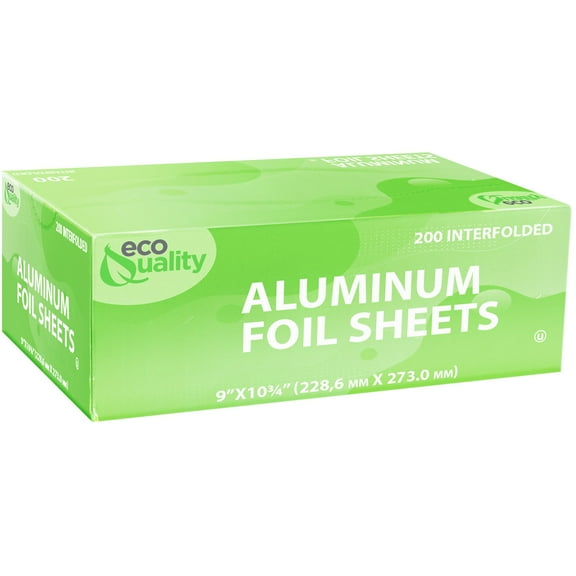 [1000 Count] Pre Cut Pop Up Premium Silver Aluminum Foil Sheets, 9 x 10.75 inch - For Restaurants, Lunch, Takeout, To Go, Lunch bag, Sandwich, Catering, Kitchen, Grill, Stove, Baking, Disposable