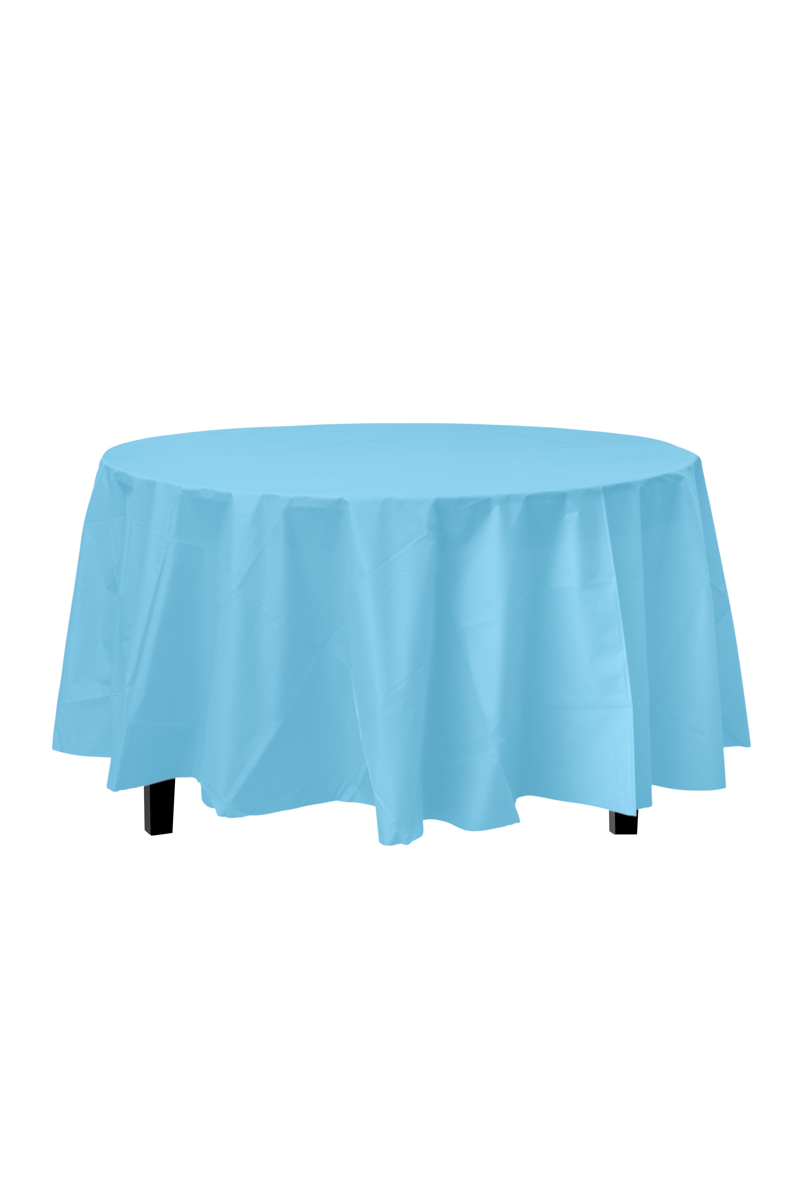 Blue Checkered/_Rectangle, 6 Table Cloth For Round 84 Tables Neatiffy 84 Inch 6 Pack Disposable Round Plastic Tablecloths Picnic//Party//Banquet Table Cover