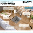 thumbnail image 5 of Ruvati 13 x 15 in Undermount Bar Prep 16 Gauge Kitchen Sink Corners Single Bowl, 5 of 10