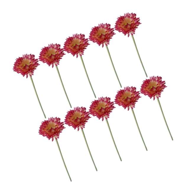 Wosthever 10 piezas de flores artificiales Gerbera plantas falsas simulación sin olor para Navidad jardín oficina boda Decoración rosa claro rojo Wosthever HA084637-06