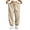 Beige, variant on Sweatpants for Women Casual Cinched Bottom Loose Baggy Jogger Trousers with Drawstring Elastic Waist and Pockets, White, Size S