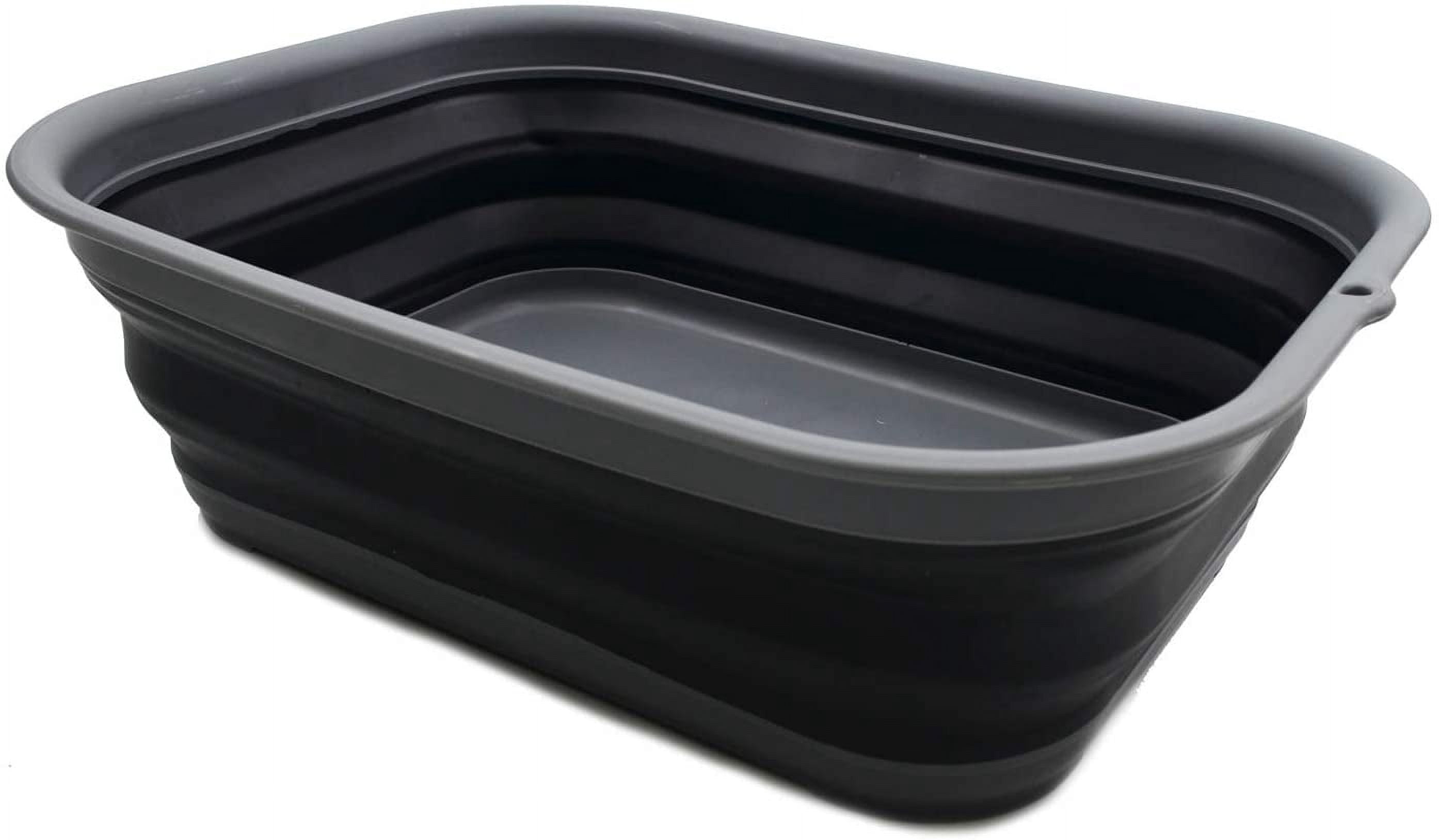 SAMMART 2-Pack Collapsible Square Buckets - 8.5L (2.2 Gallon) Foldable Water Pails, Grey - View #4