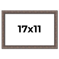 17x11 Frame Silver Real Wood Picture Frame Width 1.25 Inches | Interior Frame Depth 0.5 Inches |