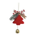 thumbnail image 1 of Christmas Tree Pendant Ornament Xmas Tree Decoration, Handmade Cute with Bowknot Red, 1 of 9