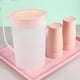thumbnail image 2 of 1.6L Plastic Beverage Kettle Heat Resistant Cold Water Jug Juice Pitcher with Lid and 4PCS Cups (Pink), 2 of 3