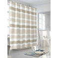 thumbnail image 5 of Beige Brown Striped Waterproof Fabric Shower Curtain, Modern White Abstract Art Aesthetics Shower Curtain for Bathroom Curtains Bathtubs Hotel Washable Shower Curtains with 12 Hooks Small 36x72in, 5 of 6