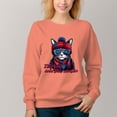 thumbnail image 2 of Women's  Crew Neck Pullover Cozy Clothes Autumn Winter-Cat Print, 2 of 16