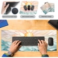 thumbnail image 3 of Modern Art Desk Mat Gaming Mouse Pad Stained Glass Computer Desk Pad, Large Laptop Keyboard Mat XL, Full Desktop Mat Glorious Computer Mouse Mat, Aesthetic Desk Decor Aesthetic 31.5" x 11.8", 3 of 6
