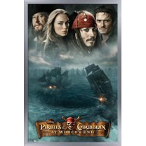Disney Pirates of the Caribbean: At World's End - DVD One Sheet Wall Poster, 14.725" x 22.375", Framed