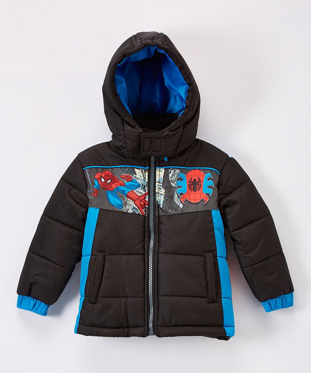 Child Boys Girls Outdoor Jacket Zipper Hooded Spider-Man Coat Kids Wind Outwear 
