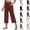 Red, variant on Yoga Capris for Women Wide Leg Capri Pants Soft Stretch Crossover High Waist Gym Workout Capri Leggings 2026 Navy XL