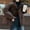 *Coffee, variant on Women's Winter Short Down Jacket With Lapel ,Fashion Loose Fleece Lined Quilted Jacket White,Womens Plus L