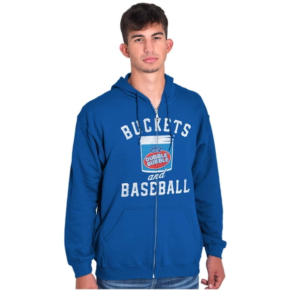 Buckets And Baseball Dubble Bubble Zip Up Hoodie Men's Women's Brisco Brands M
