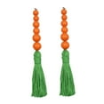thumbnail image 5 of Orange Wooden Bead Garland with Tassel Pendant for Home Decoration 2 Pieces Easter decor, 5 of 8