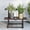 2 tier coffee, variant on Heavy Duty Plant Stand Indoor Outdoor, Foldable Metal Plant Shelf for Multiple Pots, Mid Century Slatted Bench for Patio Garden, 2 Tier Black