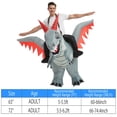 thumbnail image 3 of Disfraz de dinosaurio Tasanor, dragón inflable para Halloween, adulto, 3 of 6