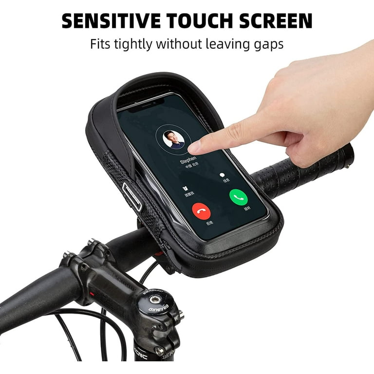 ROCKBROS Bike Phone Mount Bicycle Cell Phone Holder Waterproof and Shockproof Bike Phone Pouch Cell Phone Case Compatible with iPhone 11 12 Pro XR XS Max 7 8 Plus Phones Below 6.8 Walmart