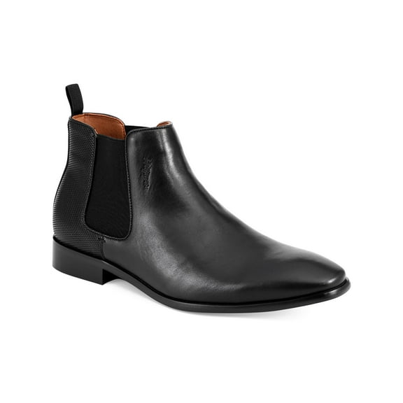 Tommy Hilfiger Mens Sesame Faux Leather Slip-On Chelsea Boots