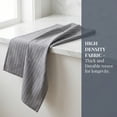 thumbnail image 5 of REGALWOVEN 6 Pack Cloth Napkins, Striped Washable and Reusable Table Dinner Napkins for Restaurant, Weddings, Events, and Parties Gray Black 24x16inch, 5 of 6
