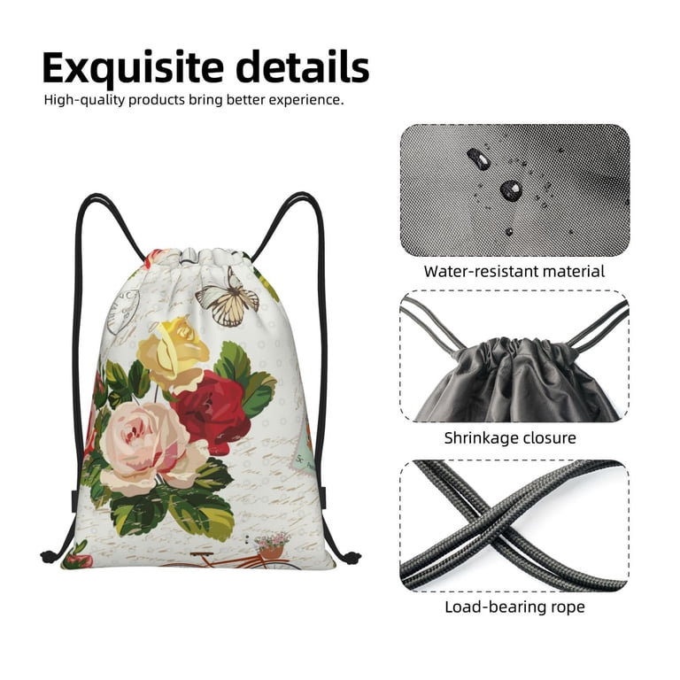 Vintage Drawstring sackpack/backpack bag Amazon.com | BYOBLU Vintage Hot Rod American Flag Classic  main image 2