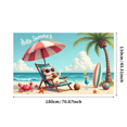 thumbnail image 4 of Decorative Banner Hello Summer Beach Style Vacation Vibe Cat Design for Summer Party Beach Event Outdoor Decoration, 4 of 7