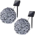 thumbnail image 2 of Joomer Luces solares navideñas, 72 pies x 2 paquetes, 200 LED, 8 modos, luces solares de cadena, luces solares impermeables para decoraciones navideñas (blanco), 2 of 4