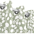 thumbnail image 3 of Coolnut Pattern with Leaf Thermal Insulated Blackout Grommet Printed Window Curtain - 84x55 in - 100% Polyester 2 Panels, Symmetry, 3 of 6