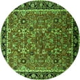 thumbnail image 1 of Ahgly Company Indoor Round Oriental Green Industrial Area Rugs, 5' Round, 1 of 4